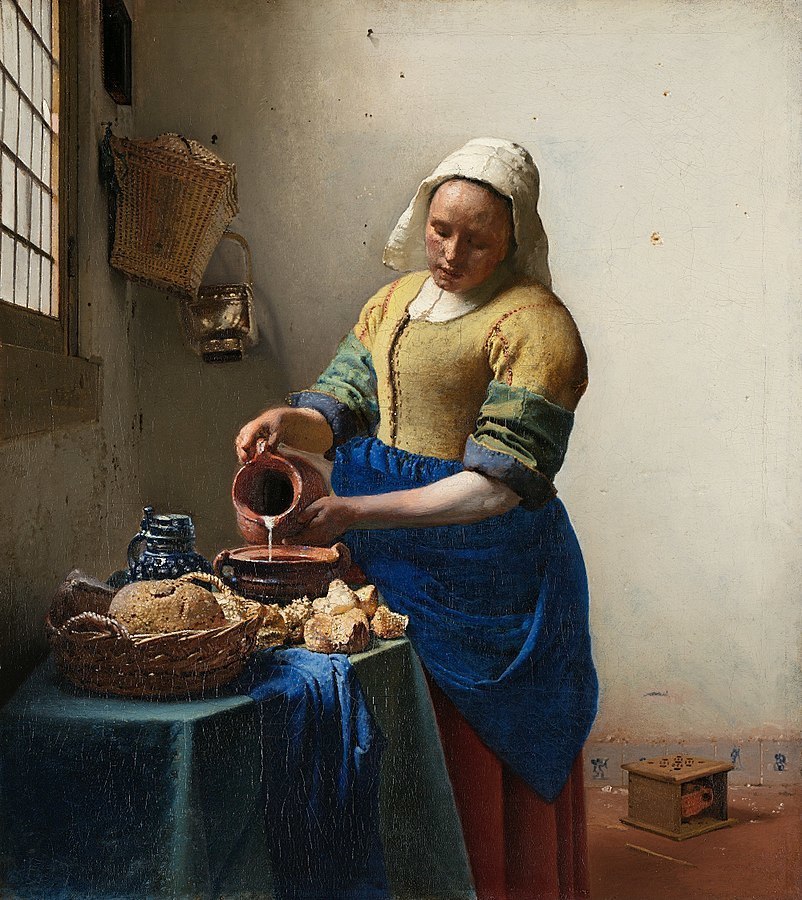 Woman Pouring Milk by Jan Vermeer, 1632-75, Rijksmuseum, Amsterdam