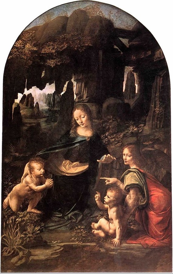 Virgin of the Rocks by Leonardo da Vinci, 1452-1519, Louvre, Paris