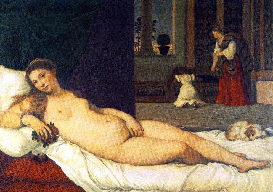 The Venus of Urbino by Titian, 1487/90-1576, Uffizi, Florence