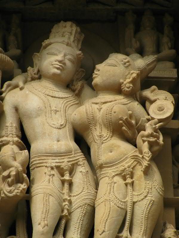 Vishnu and Lakshmi, 11th century, Parsavanatha Temple, Khajuraho