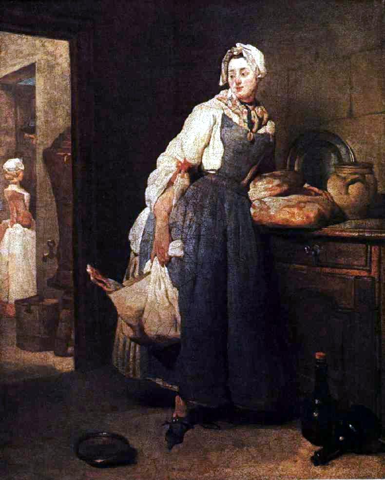 Woman in Kitchen by Pierre Chardin, 1699-1779