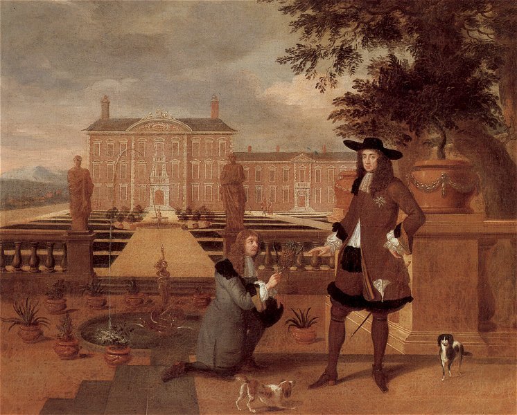 Charles II Being Presented with a Pineapple by Rose, the Royal Gardener after Hendrick Danckerts, c. 1630-78/9, Ham House, Richmond