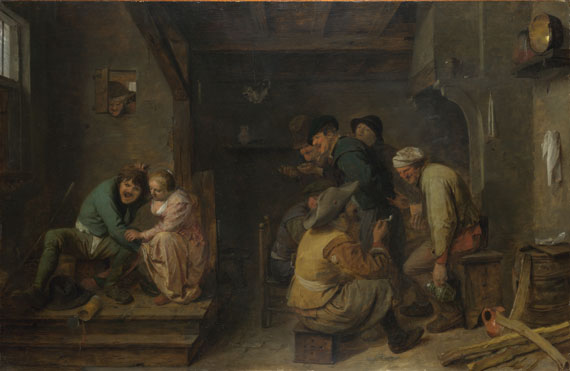 Tavern Scene by Adriaen Brouwer, 1605/6—38, National Gallery, London