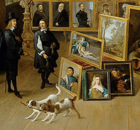 The Archduke Leopold Wilhelm in His Private Picture Gallery by David I. Teniers, 1582-1649, Kunsthistorisches Museum, Vienna