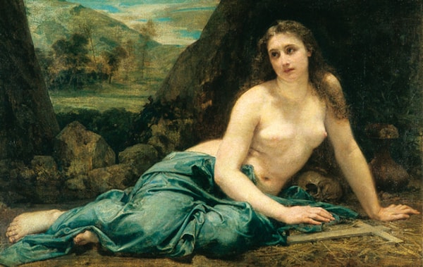 The Penitent Magdalen by Baudry, Salon of 1859, Musee des Beaux-Arts, Nantes