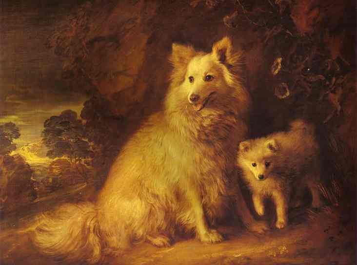 White Dogs by Thomas Gainsborough, 1727-88, National Gallery, London