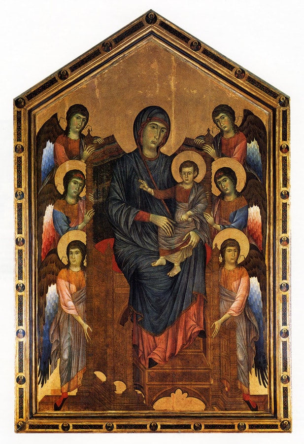 Virgin Enthroned by Cimabue, Louvre, Paris, c.1240-1302?