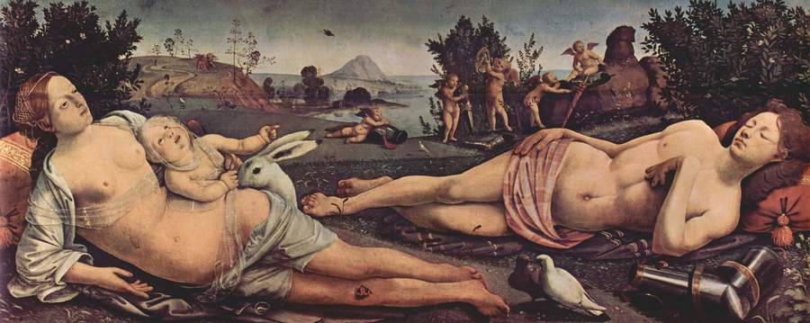 Venus and Mars by Piero di Cosimo, 1462-1521, Gemaldegalerie, Berlin-Dahlen