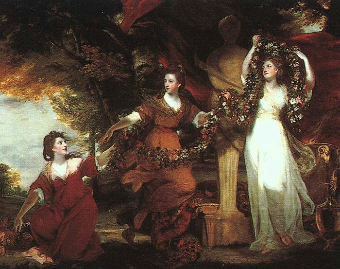 Three Graces Decorating Hymen by Sir Joshua Reynolds, 1723-92, Tate Gallery, London