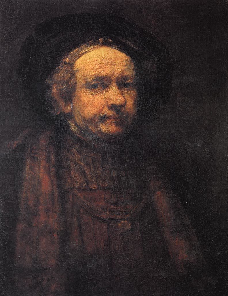 Self-portrait by Rembrandt van Ryn, 1606-69, Uffizi, Florence