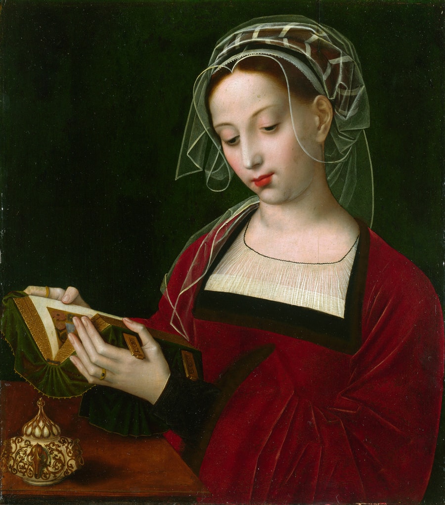 The Magdalen Reading by Studio of Ambrosius Benson (active 1519—50), National Gallery, London