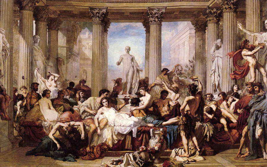Les Romains de la Decadence by Thomas Couture, 1815-79