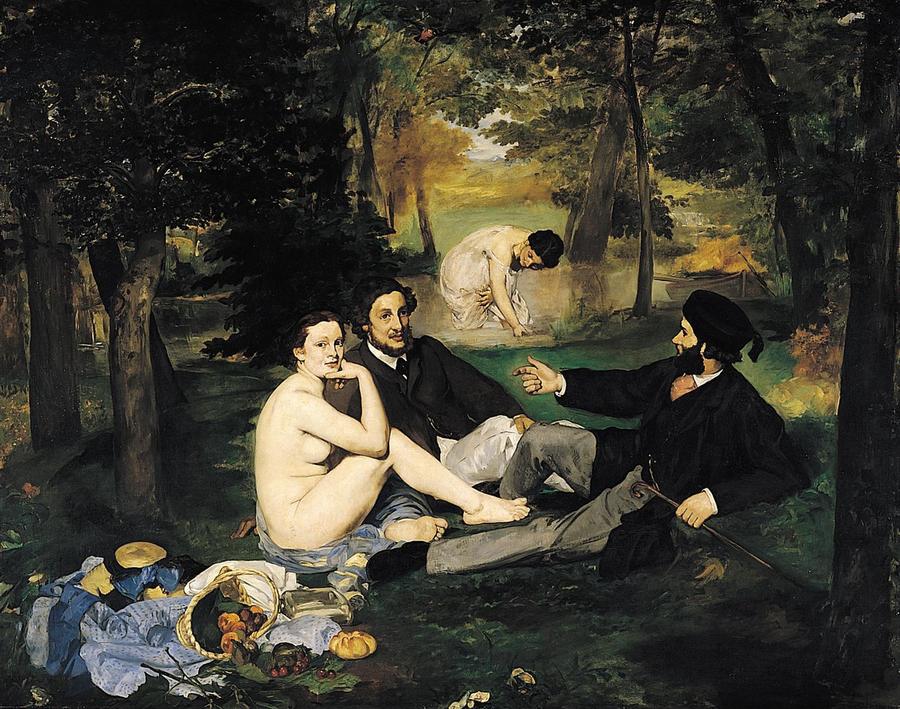 Déjeuner sur I'Herbe by Edouard Manet 1832-83, Louvre, Paris