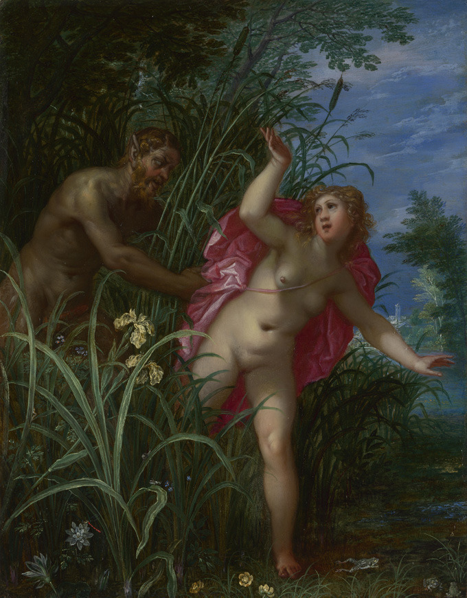 Pan Pursuing Syrinx by Hendrick van Balen I and follower of Jan Breughel I, 17th century, National Gallery, London